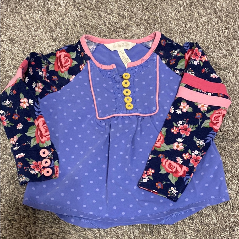 Matilda Jane Floral and Polka Dot Pajama Set - Picture 3 of 7